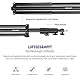 NEEWER 2,6m Lichtstativ, Luftgepolstertes Heavy Duty Metallstativ für Ringlicht Fotografie Lampen mit 1/4 zu 3/8 Schraubadapter und 3 Wege Schnittstellen, Tragfähigkeit: 2,5kg, ST-260AC