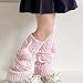 Pink Leg Warmers Winter Warm Leg Warmers for Girls Fall Fashion Kawaii Knitted Legwarmers Cute Soft Socks Accessories Kids 3-15 Years