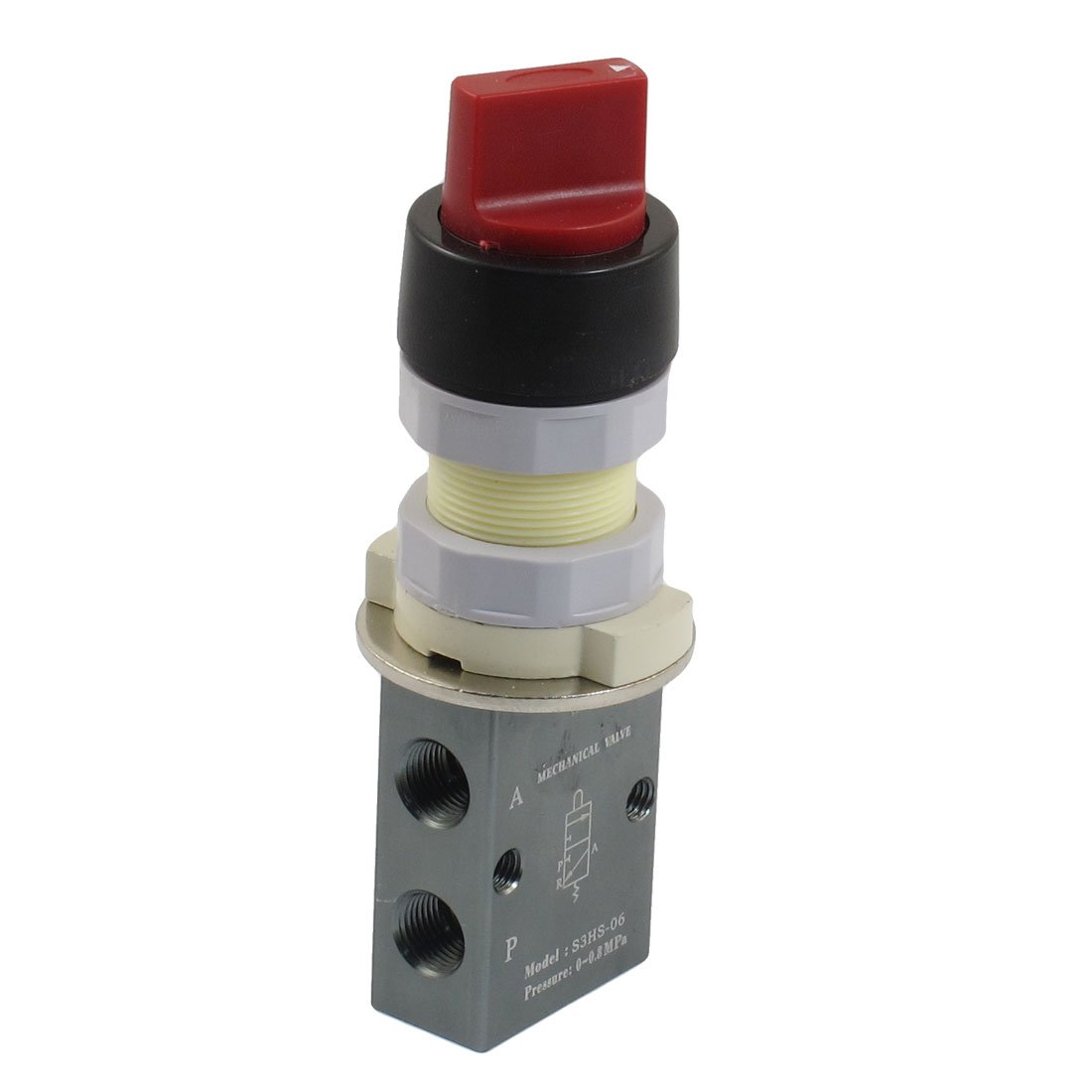 Vanne S3HS-06 1/8 PT Thread Three Way Two Position Selector Button Valve