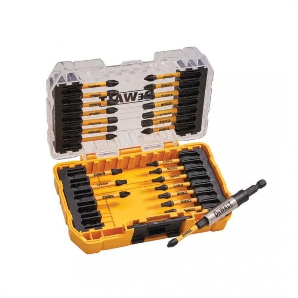 Dewalt FlexTorq 26-Piece Impact Screwdriving Bit Set - Torsion Zone - Yellow