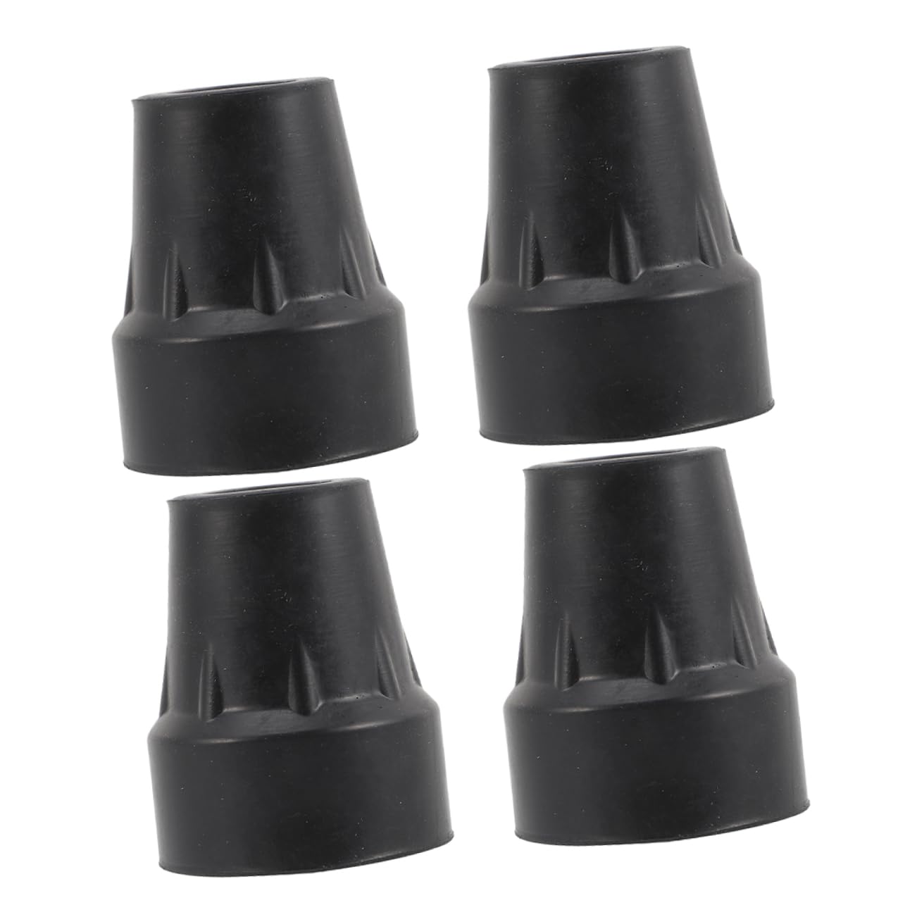 Beavorty 19mm Walking Stick Foot Pads Trekking Pole Rubber Tips and Secure Fit for Hiking Sticks Black