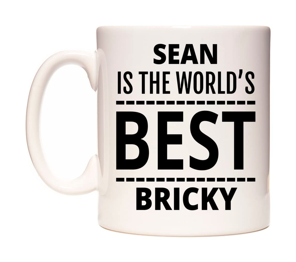 WeDoMugs Sean is The World's Best Bricky Ceramic 11oz Coffee Tea Gift Mug Cup