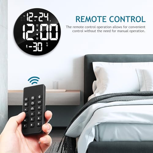 Horloge Murale Numérique pour le bureau avec télécommande - 6