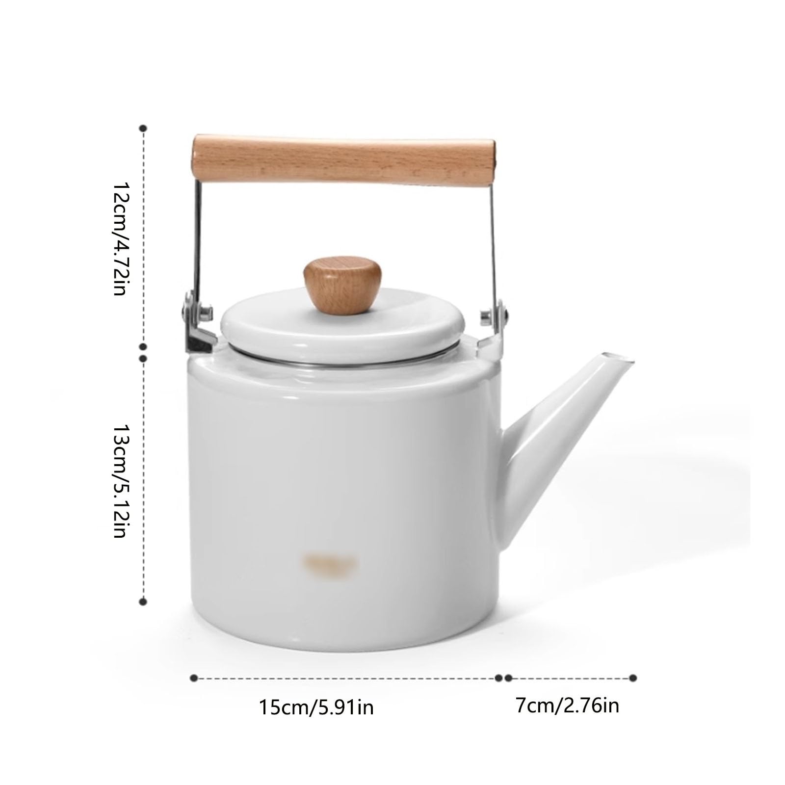 Bouilloire de camping, théière de camping, cafetière, bouilloire de camping en plein air en émail de 2 L, théière portable, eau bouillante à chauffage rapide, idéale for la randonnée, les pique-niques