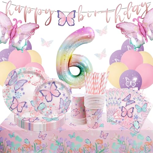 Komicea Schmetterling Geburtstag Deko, 111 stück Schmetterling...