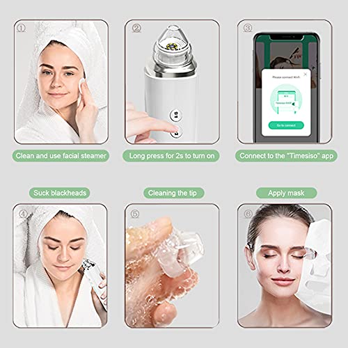 Mee-eters Remover Poriënvacuüm, Opgewaardeerd WIFI Zichtbare Porie Cleanser met HD Camera Puistje Acne Comedone… - Afbeelding 7
