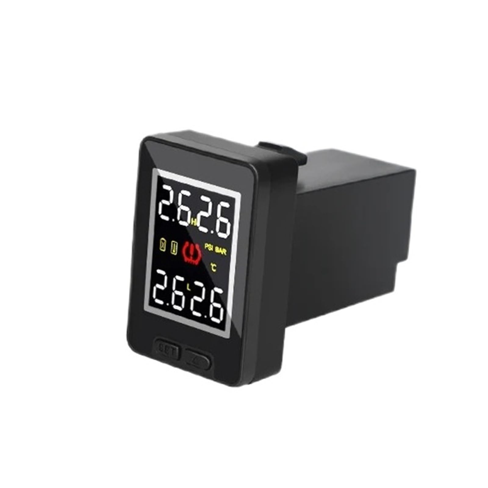 Vmvud Internal Sensors Waterproof Temperature Real-Time Monitoring Save Fuel Car Tire Pressure Monitor System 4Pcs External Internal Sensor(Internal Sensors)