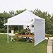 Eurmax USA 10 x 10 Pop up Canopy Commercial Tent Outdoor Party Canopies with 4 Removable Zippered Sidewalls and Roller Bag Bonus 4 Canopy Sand Bags & 24 Squre Ft Extended Awning(White)