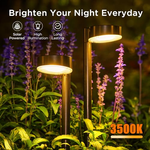 Ahaorigin TPL015 8 Pack Solar Pathway Lights Outdoor thumb #1