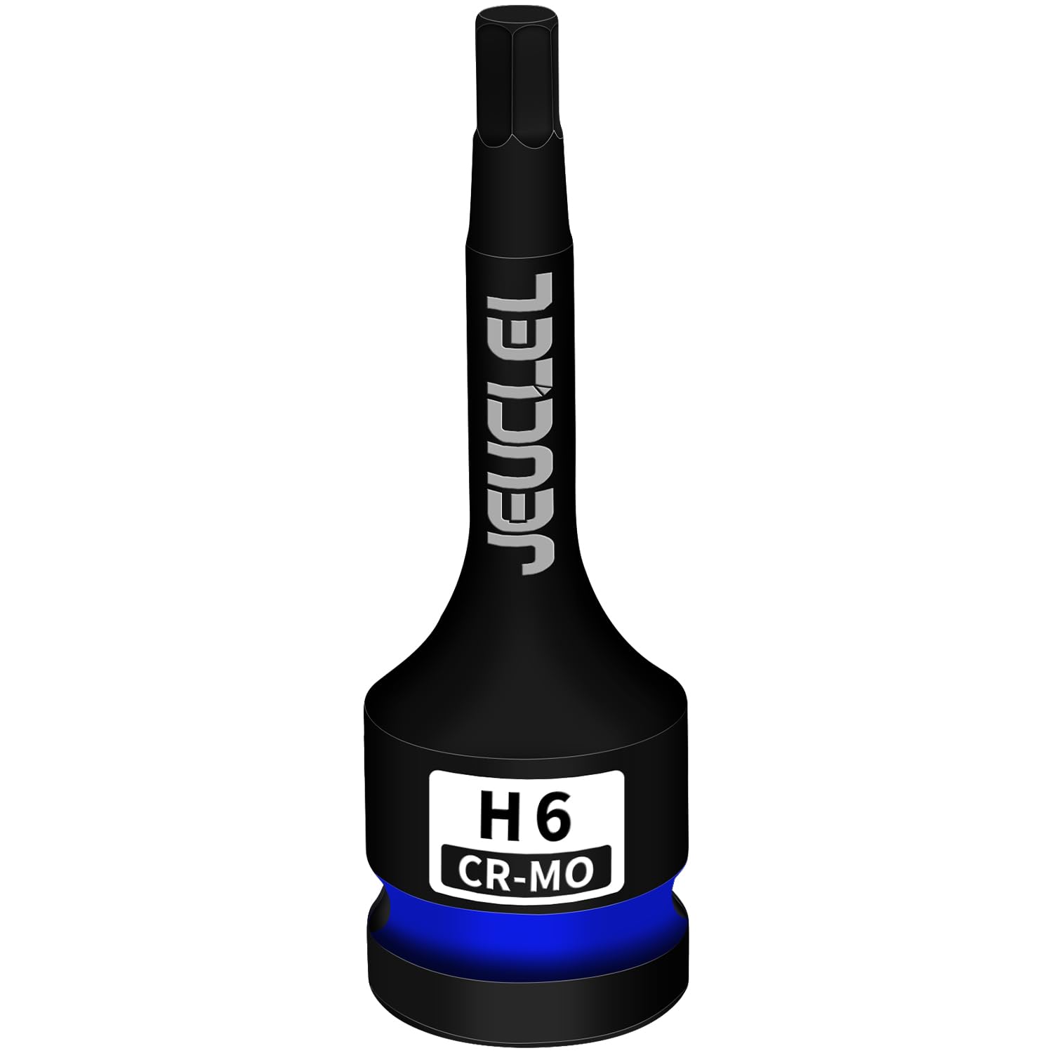 JEUCLEL 6mm Hex Impact Bit Socket, H6 1/2-Inch Impact Drive Allen Socket, Cr-Mo Steel Lengthen Hex Screwdriver Adapter for Electric Ratchet Wrenches Fastening Screws