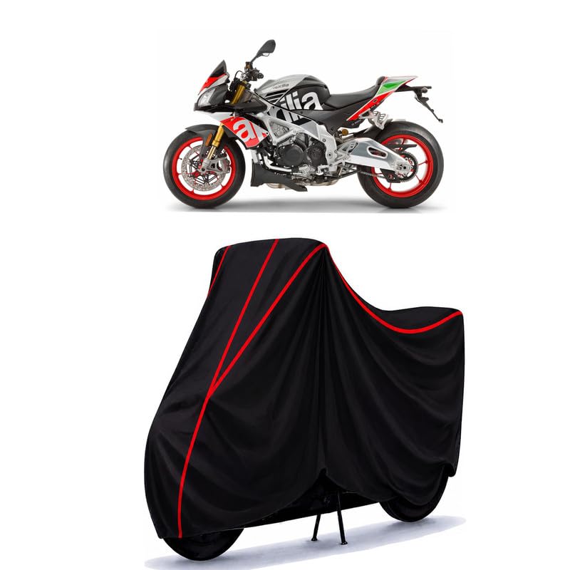 Image of Tuono Water Resistant Bike Cover for All Motorcycles & Scooters | Heavy Duty Premium Taffeta Fabric | UV Protection, Dustproof, Scratchproof | All Weather Two Wheeler Body Cover with Elastic Bottom