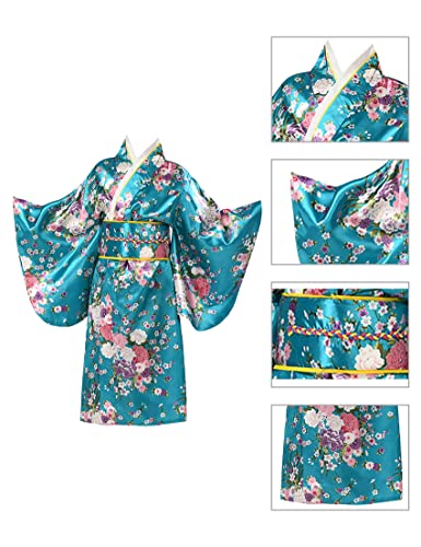Japanese Kimono Dress for Girls Kids Anime Cosplay Halloween Costume Fancy Robe3