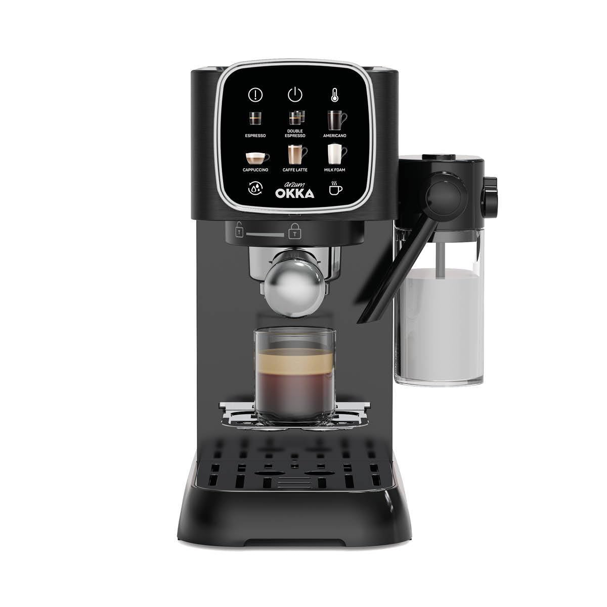 Arzum OK0032-04 Okka Solo M Semi-Automatic Espresso Machine. Espresso, Double Espresso, Americano, Cappuccino, Caffe Latte, Milk Foam
