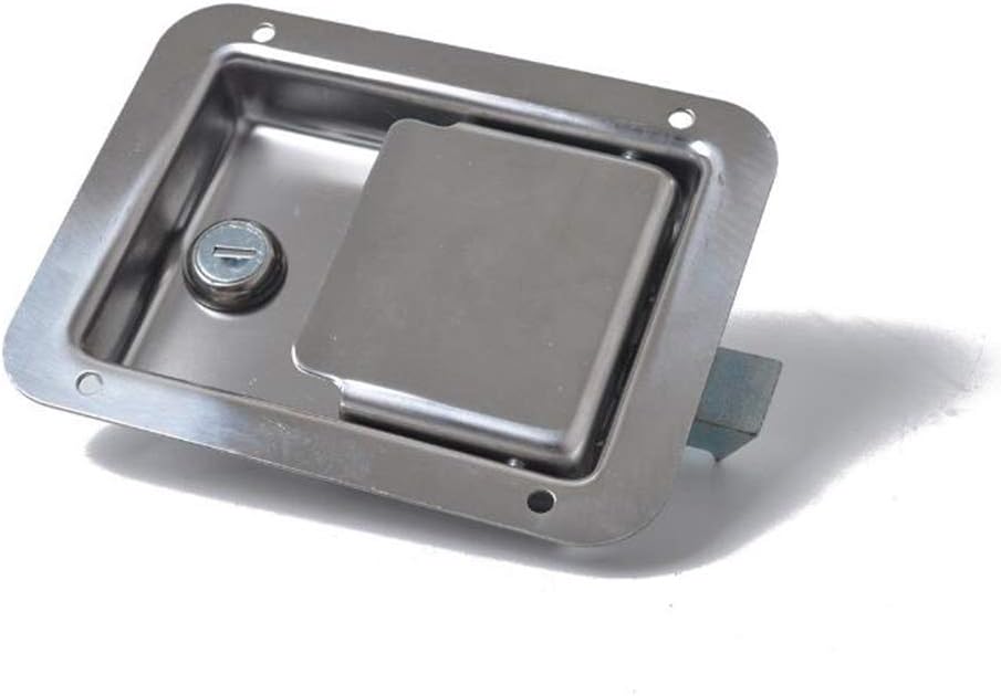 Stainless Steel Trailer RV Travel Lock Anti-Theft Paddle Door Tool Box Lock for Caravan Truck Camp Motorhome Patrol Car