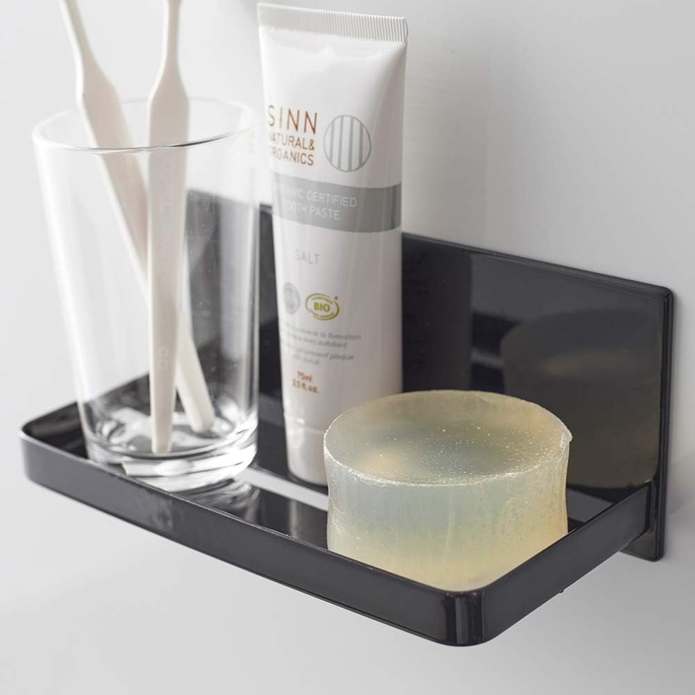 Yamazaki 3270 Magnetic Bathroom Rack, Black, Approx. 7.1 x 3.3 x 3.3 inches (18 x 8.5 x 8 cm), Tower Storage Rack