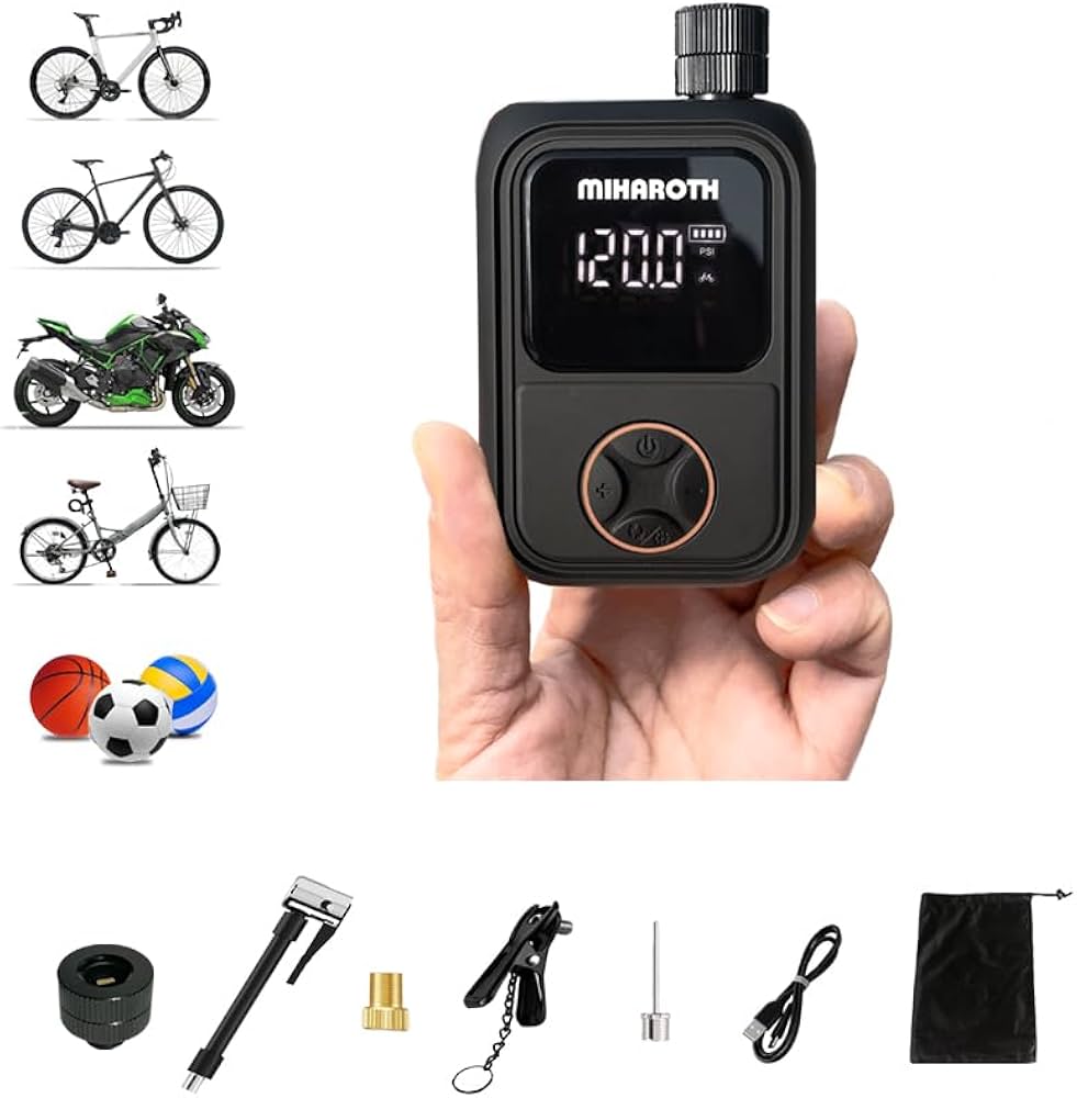 Amazon | MIHAROTHミハロス 自転車 空気入れ 電動空気入れ ロード