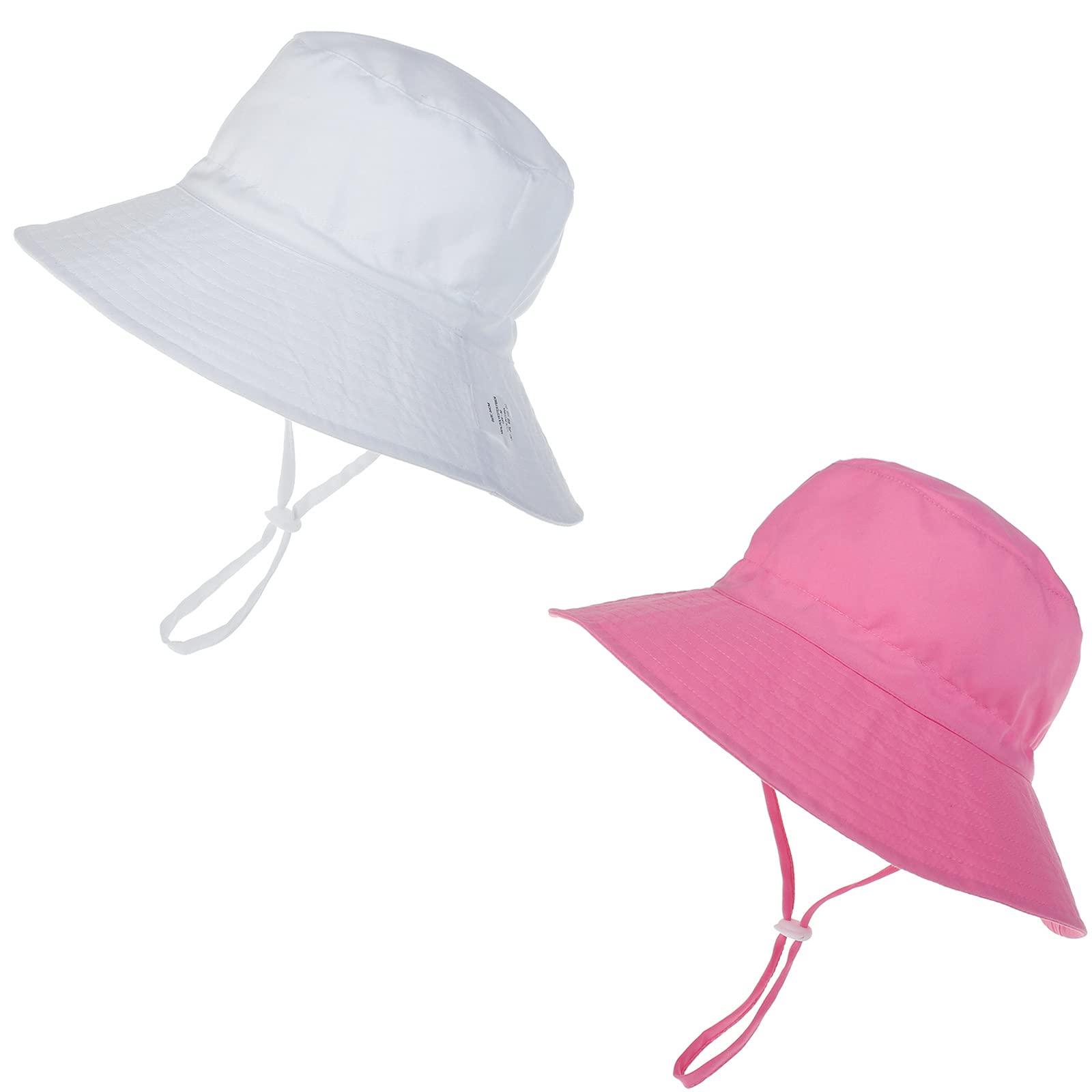 DRESHOW Gorro de Sol para Bebé Gorro Bebe Verano Gorros Proteccion Solar UV Bebe Niño Niña Gorra Playa con Correa Ajustable para la Barbilla UPF 50+