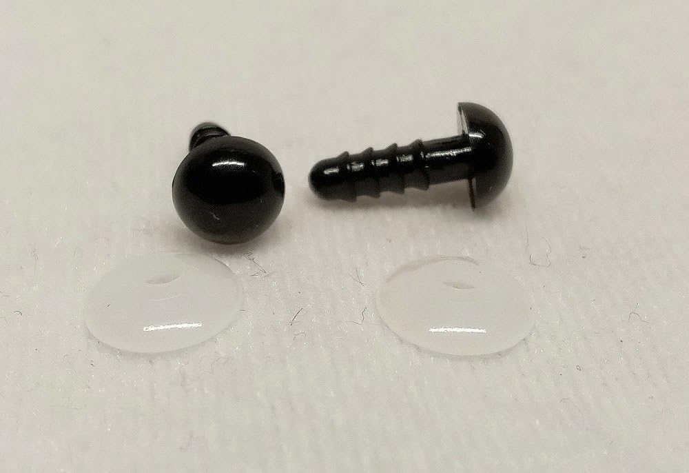 Sassy Bears 6mm Black Safety Eyes (10 Pairs) for Bears Dolls Puppets Crafts