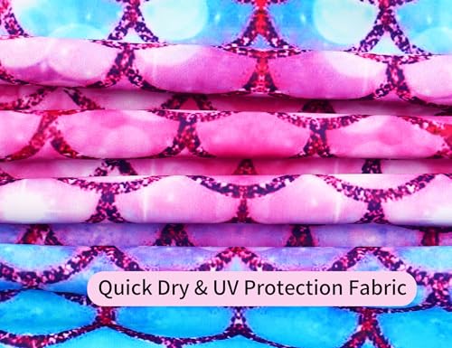 Image of Girls Bathing Suits Colorful Swimsuits with UPF 50 + Sun Protection Sleeveless Toddler Kids One Piece Swimwear