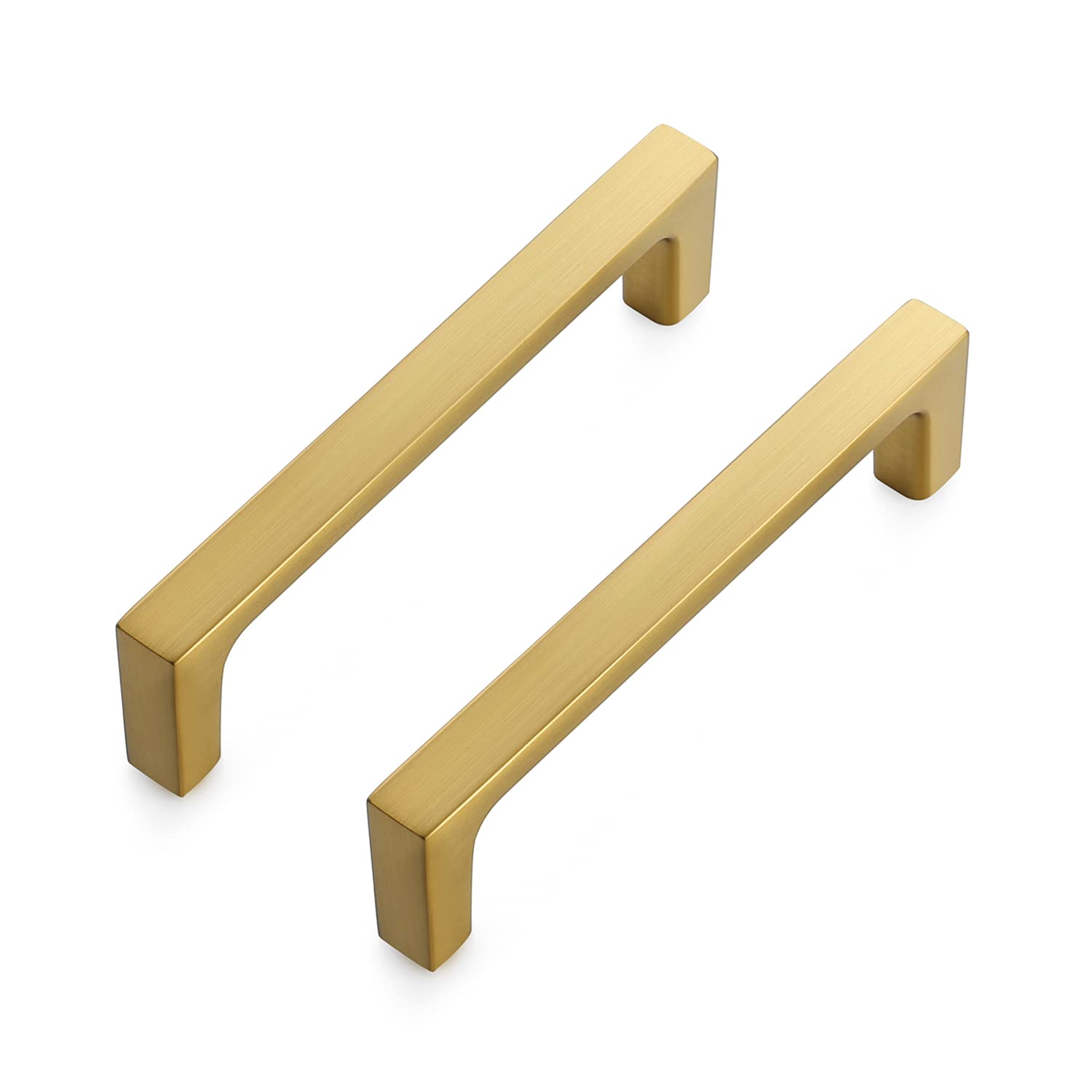 Ravinte 30 Pack Solid 3-3/4 Inch Kitchen Square Cabinet Handles Brushed Brass Cabinet Pulls Drawer Pulls Kitchen Cabinet Hardware Kitchen Handles