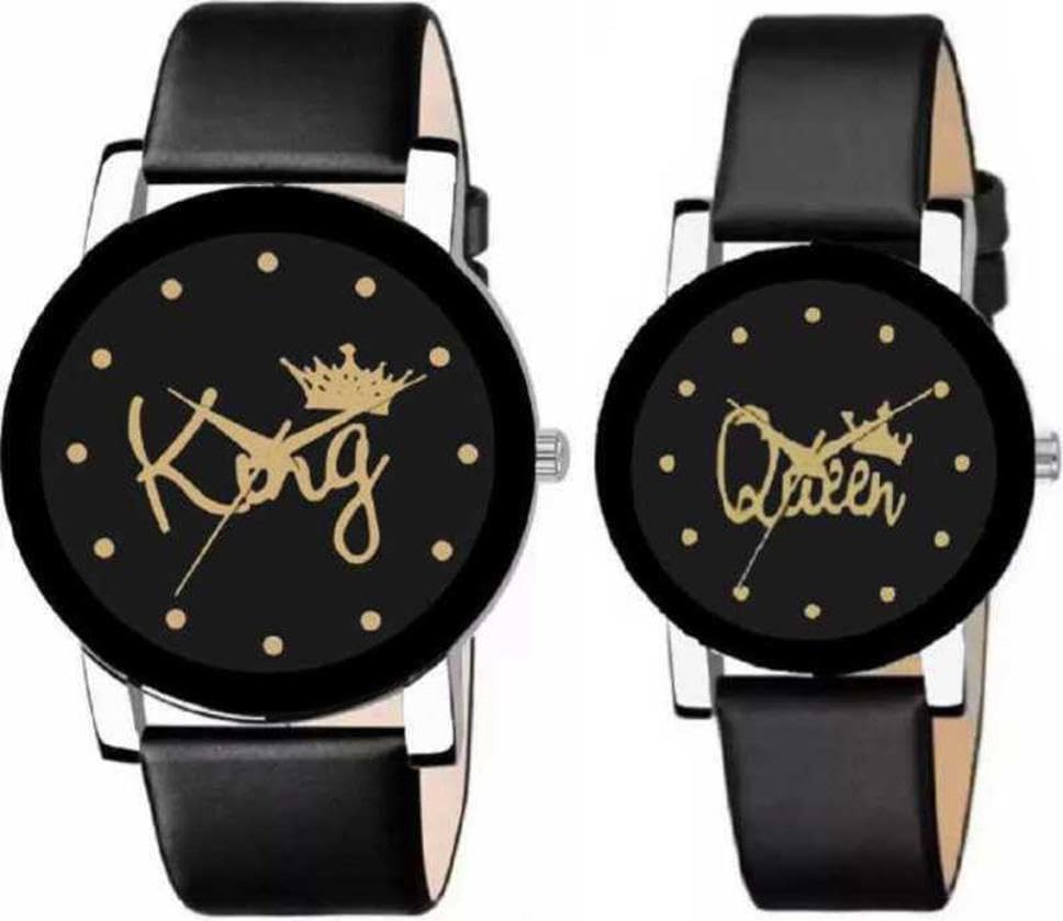 GIFFEMANS Fresh Fashion Best in Market King and Queen Couple Analog Watch - Combo- 2 (B0CLFBV5NW) Amazon Price History, Amazon Price Tracker