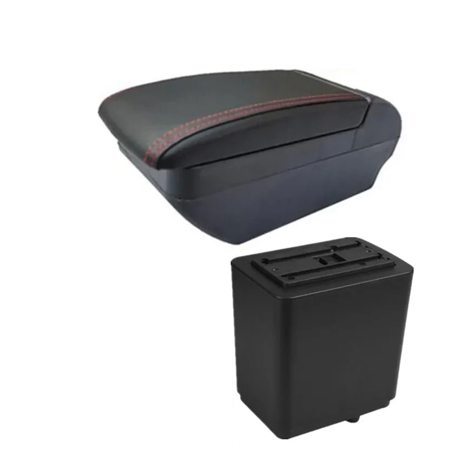 GBGWRMRYX Center Armrest Box For Peugeot For Partner For Tepee Car Armrest Box Dedicated Retrofit Storage Box Interior Accessories Arm Rest(H red line 4USB)