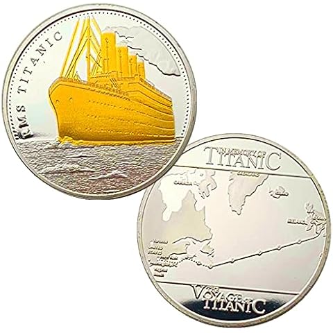1912 The Voyage RMS-Titanic Ship and Travel Map Coin in Memory of Victims Cover