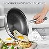 Innerwell 12 inch Tri-Ply Stainless Steel Frying Pan With Lid Large Nonstick Honeycomb Coatings Skillet for Eggs & Omelettes Non Toxic Healthy Omelette Pan Compatible W/All Cooktops #1