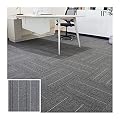 XLIHAWY Carpet Floor Tiles, DIY Washable Commercial PVC Carpet Mat, Moisture-Absorbent Non-Slip Rug Tiles for Home Office Study Room, Can Be Cut (Color : Dark Grey, Size : 28pcs)