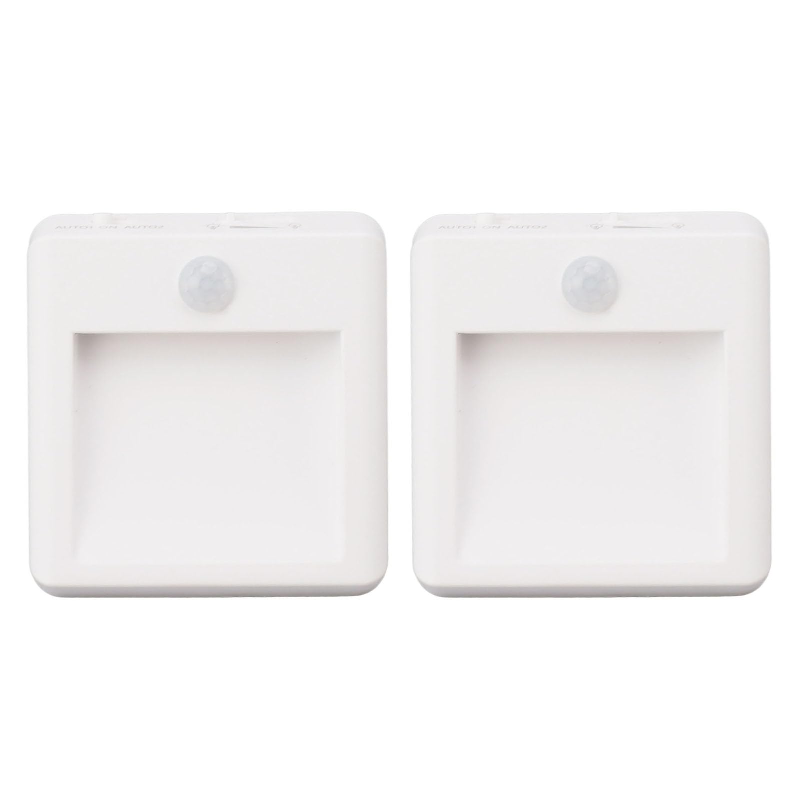 ViaGasaFamido 2pcs Plug-in Luce Notturna Mini Sensore di Movimento Luce Notturna a LED 2 Temperatura di Colore Dimmerabile luminosità Regolabile Luci Notturne da Parete per Bambini Camere da