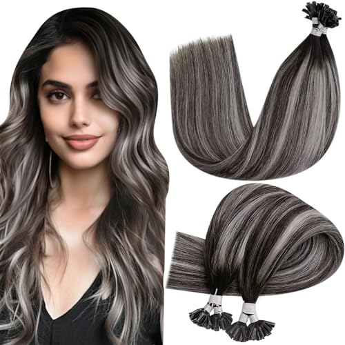 Weihai Letu Huwai Yongpin Youxian Gongsi Hetto U Tip Hair Extensions Real Human Hair Balayage Black Ombre…