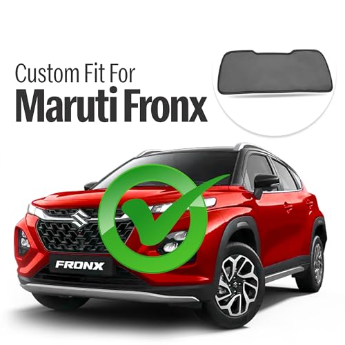 Image of Autofact Dicky Curtain for Maruti Fronx | Custom Fit Rear Windshield Sunshade | UV & Heat Protection | Foldable Mesh | Privacy & Cooling Car Accessory