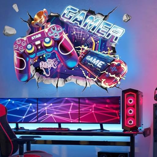 SHUCHING Pegatinas de Pared Juegos 3D, Vinilo Adhesivo Pared Videojuegos Grandes, Vinilos Decorativos Gaming para Sala de Juegos Dormitorio Infantil Niños | Ya disponible en tu tienda friki favorita! En mundofriki.es! SHUCHING Pegatinas de Pared Juegos 3D, Vinilo Adhesivo Pared Videojuegos Grandes, Vinilos Decorativos Gaming para Sala de Juegos Dormitorio Infantil Niños | Ya disponible en tu tienda friki favorita! En mundofriki.es!