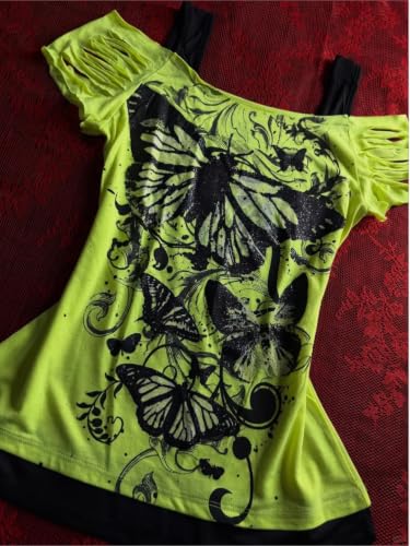 Image of Kawaii Cutecore Harajuku Vintage Y2k 2000s Tops Summer Goth Emo Alt Short Sleeve Graphic Tee