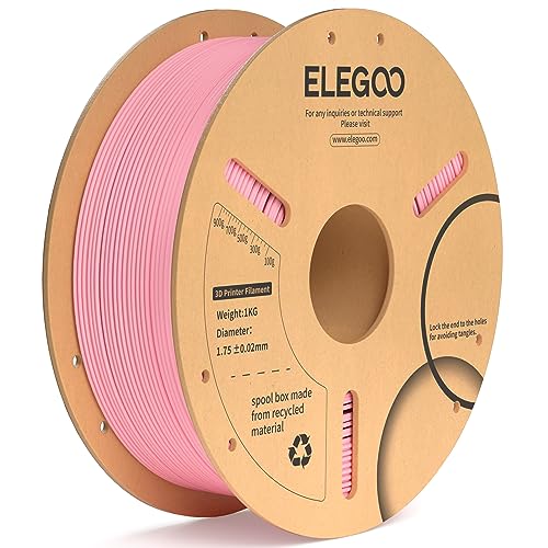 Image of ELEGOO PLA Plus Filament 1.75mm Pink 1KG, PLA+ Tougher and Stronger 3D Printer Filament Dimensional Accuracy + /- 0.02mm, 1kg Spool(2.2lbs) Fits for Most FDM 3D Printers