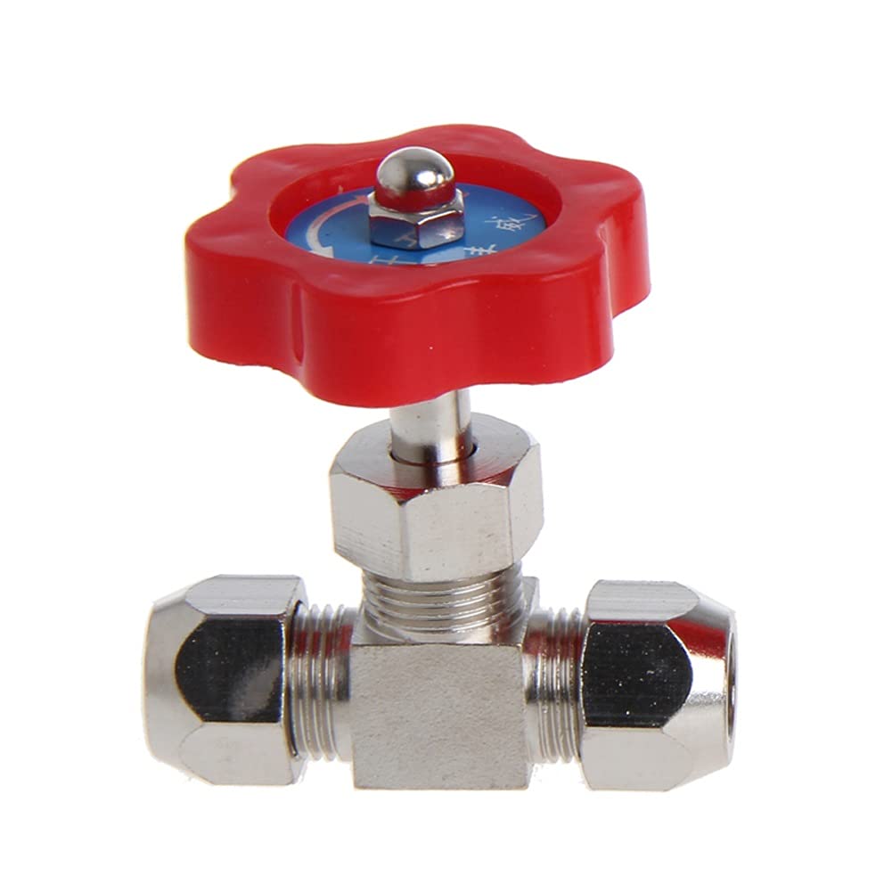 Soupape de mélange à aiguille 6mm en laiton nickelé robuste