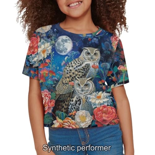 Image of 4th of July Shirt for Girls 7-8 Years US Flag Crop Tops Kids Outfit Independent Day Graphic Tee-
