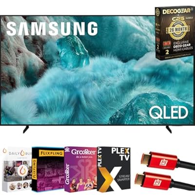 Samsung 65" QLED Q7F 4K Smart TV (2025) Vision AI, Quantum HDR | CPS Exclusive 26 Month Protection, 2X HDMI Cables, Premiere Movies Streaming & Deco Gear Complete Home Theater Beginner's Guidebook