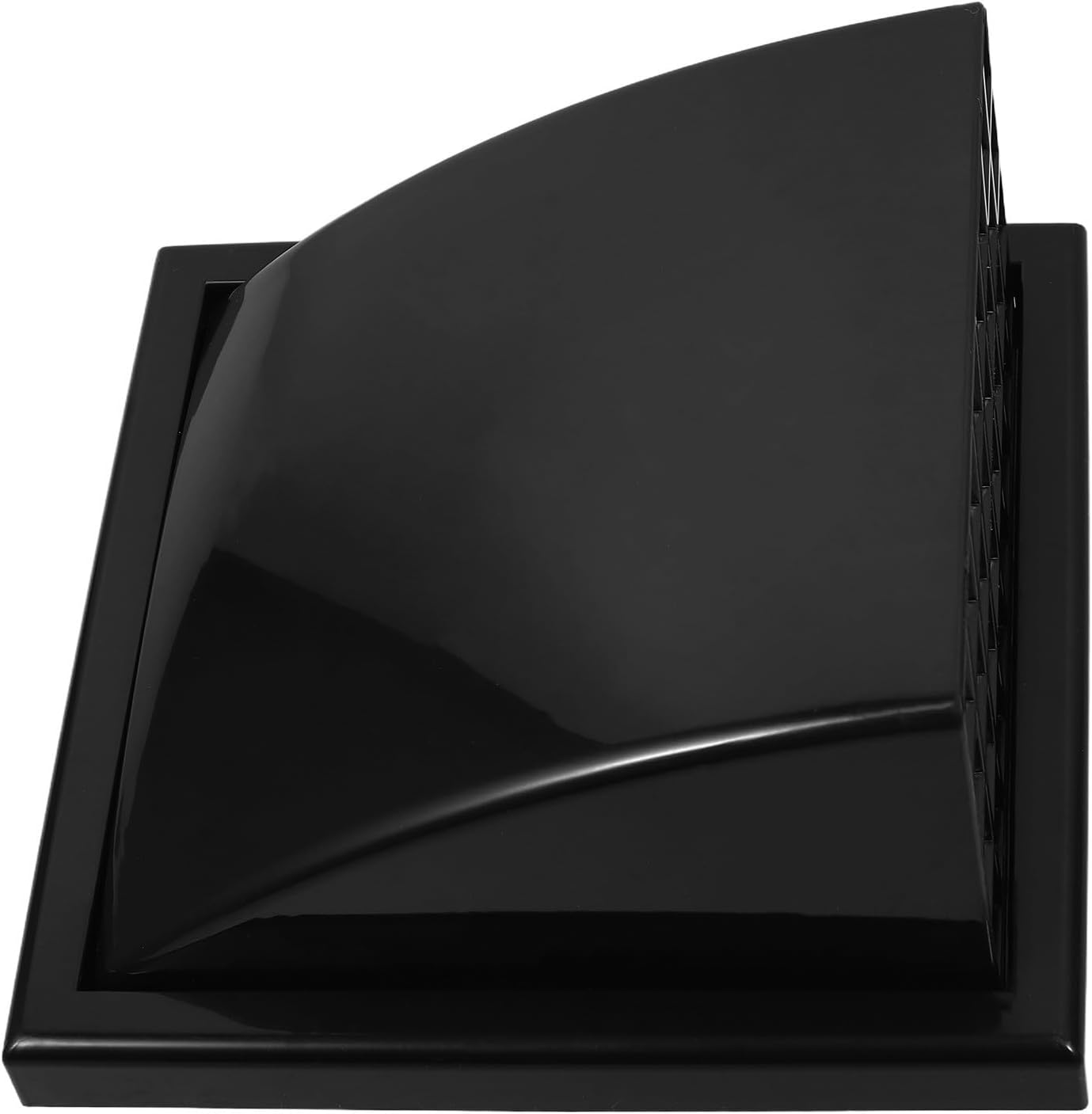 Black Square Weatherproof Exhaust Vent Cover for 98mm Duct