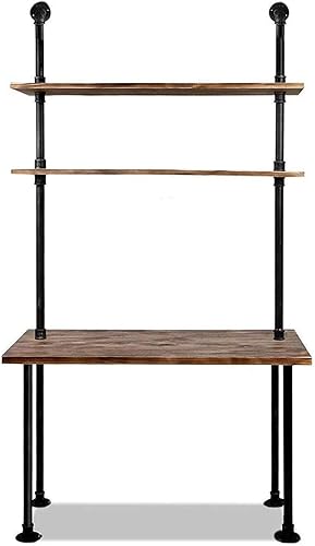 Diwhy Escritorio para computadora con estantes de almacenamiento, escritorio de oficina en casa, escritorio para computadora portátil, decoración de