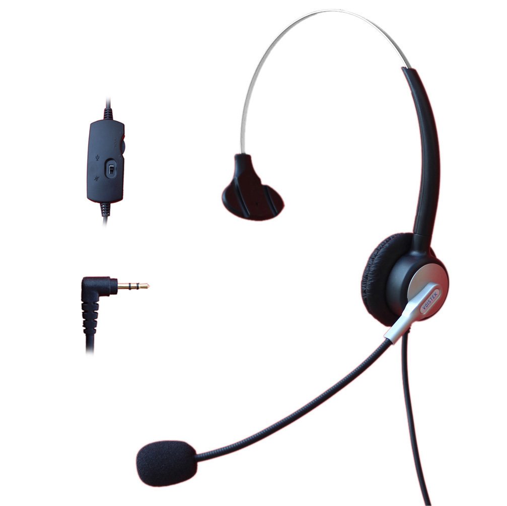 Buy Comdio 2.5mm Call Center Headset Headphone with Mic + Volume Mute