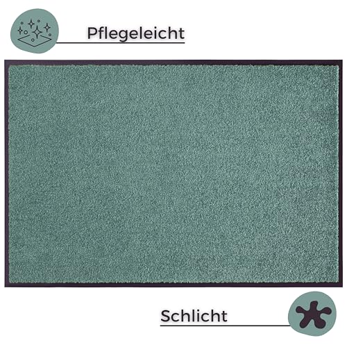 Hanse Home Fußmatte (S-XXL) 40x60cm – 12 Farben – Fussmatte Outdoor Schmutzfangmatte Türmatte Waschbar & Wetterfest rutschfest für Eingangsbereich & Außenbereich – Olivgrün
