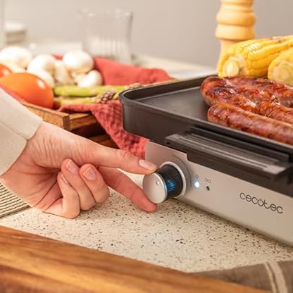 Cecotec Elektrische Grillplatte mit Abnehmbaren Magnetteilen Magnet 1800, 1800W, Aluminium mit Teflonbeschichtung, Antihaft, Spülmaschinenfest, Einstellbarer Thermostat, Große Kochfläche – Bild 7