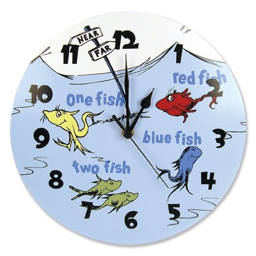 Trend Lab Dr. Seuss Wall Clock, One Fish Two Fish