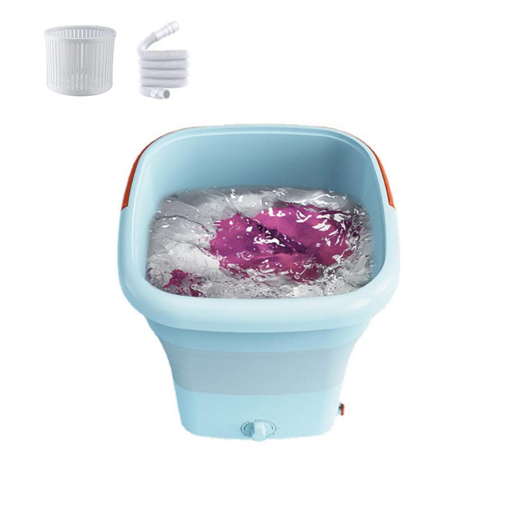 Mini machine à laver pliable bleue pour studio et voyage - 8