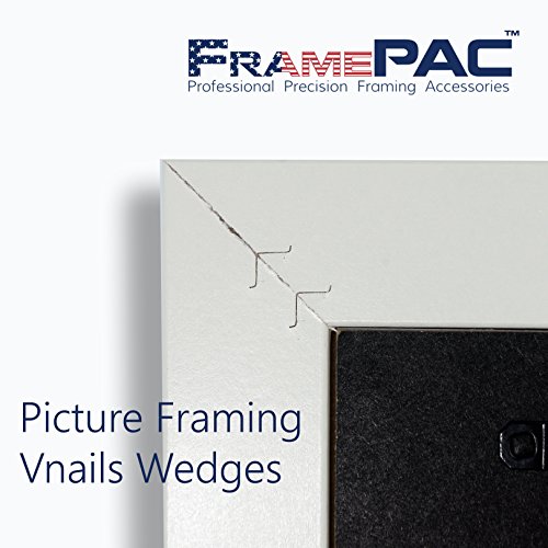 Image of V Nails for Picture Frames Hardwood Universal (UNI) 7mm (1 /4 Inch) [4000 V-Nail Pack, Stacked] - (for use in Automatic V Nailer for Picture Framing, Automatic V Nailer for Picture Frames)