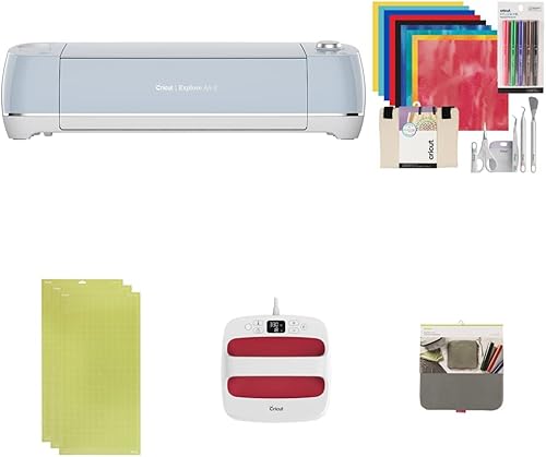 Cricut Explore Air 2 (azul) - Juego de tinta infusible - Incluye hojas de tinta infusible, juego de marcadores de tinta infusible, bolsa de lona en