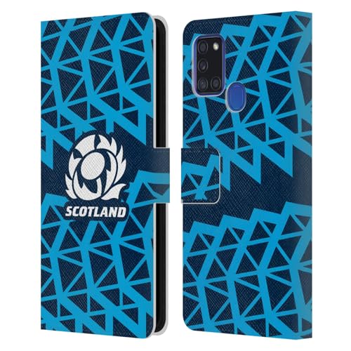 Étui Samsung A21s Scotland Rugby portefeuille cuir Head Case Designs