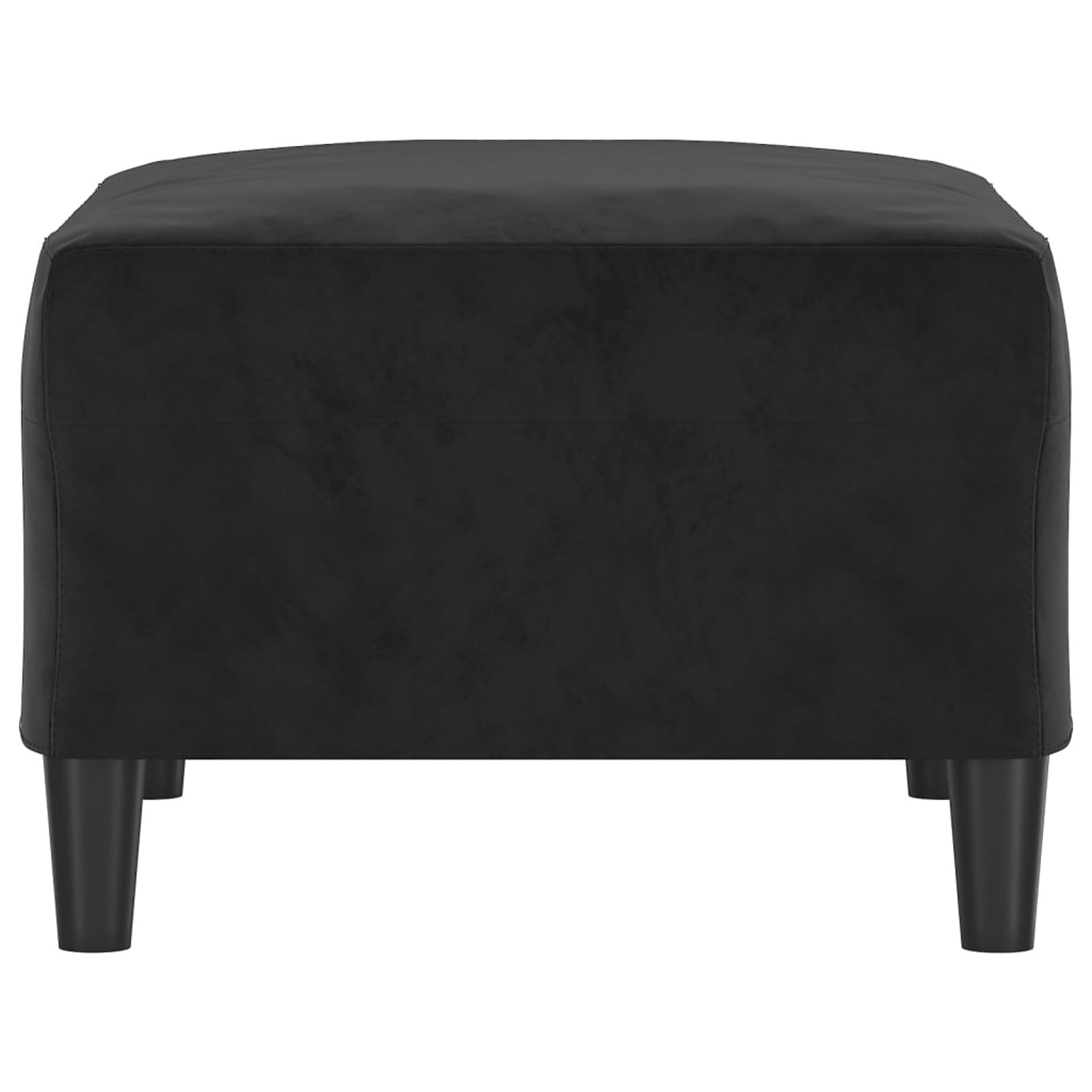 Gecheer Poggiapiedi Nero, per Riposo Gambe e Seduta aggiuntiva, 70x55x41 cm, Velluto 100% Poliestere con Struttura in Compensato, Imbottitura in gommapiuma, per Divano Poltrona Soggiorno Camera