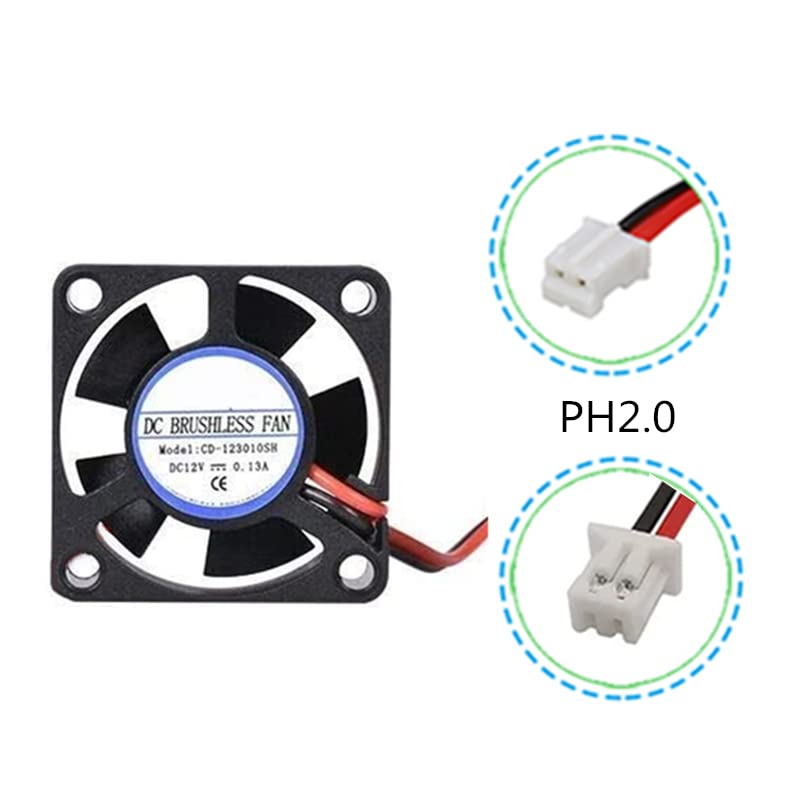 Amazon.co.jp: 3010 30 x 30 x 10MM 12V 2ピン DCクーラー 小型冷却